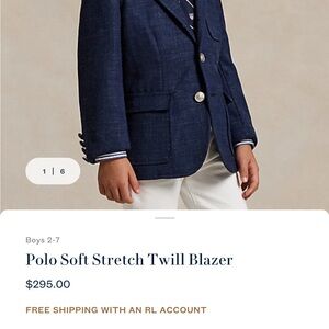 Ralph Lauren navy linen Blazer boys size 5